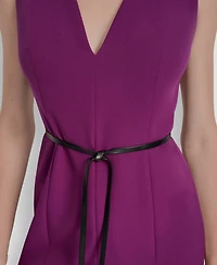 Dkny Women's Sleeveless V-Neck Fit & Flare Dress