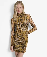 Dkny Women's Long Sleeve Turtleneck Sheath Dress