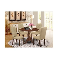 East West Furniture Dining Room Set Mahogany