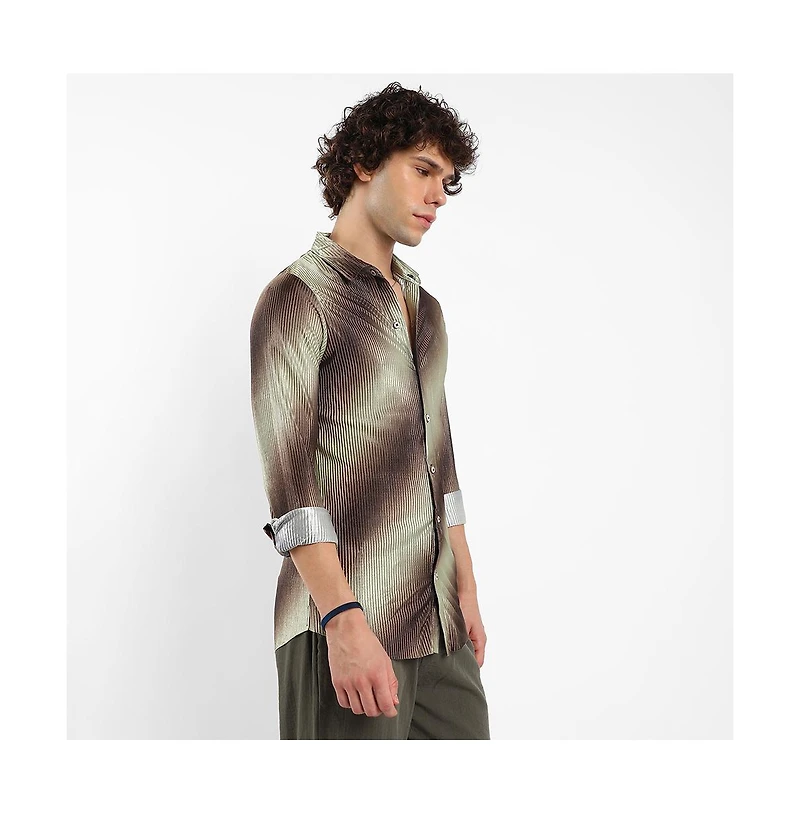 Campus Ombre-Pleated Shirt