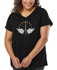 La Pop Art Plus Country Female Singers Word V-Neck T-Shirt