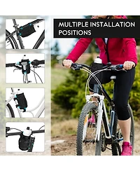 Urbanmax Bike Cup Holder, Water Bottle Holder with Mesh Pockets for Cruiser, Scooter, Mountain, Road Bike, Wheelchair
