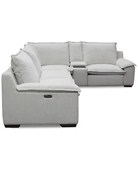 Borsi 5-Pc. Sectional with Power Recliners & 1 Console
