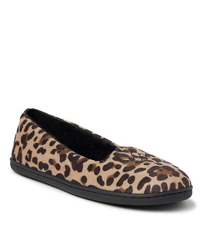 Dearfoams Womens Rebecca Microfiber Velour Closed Back House Slipper
