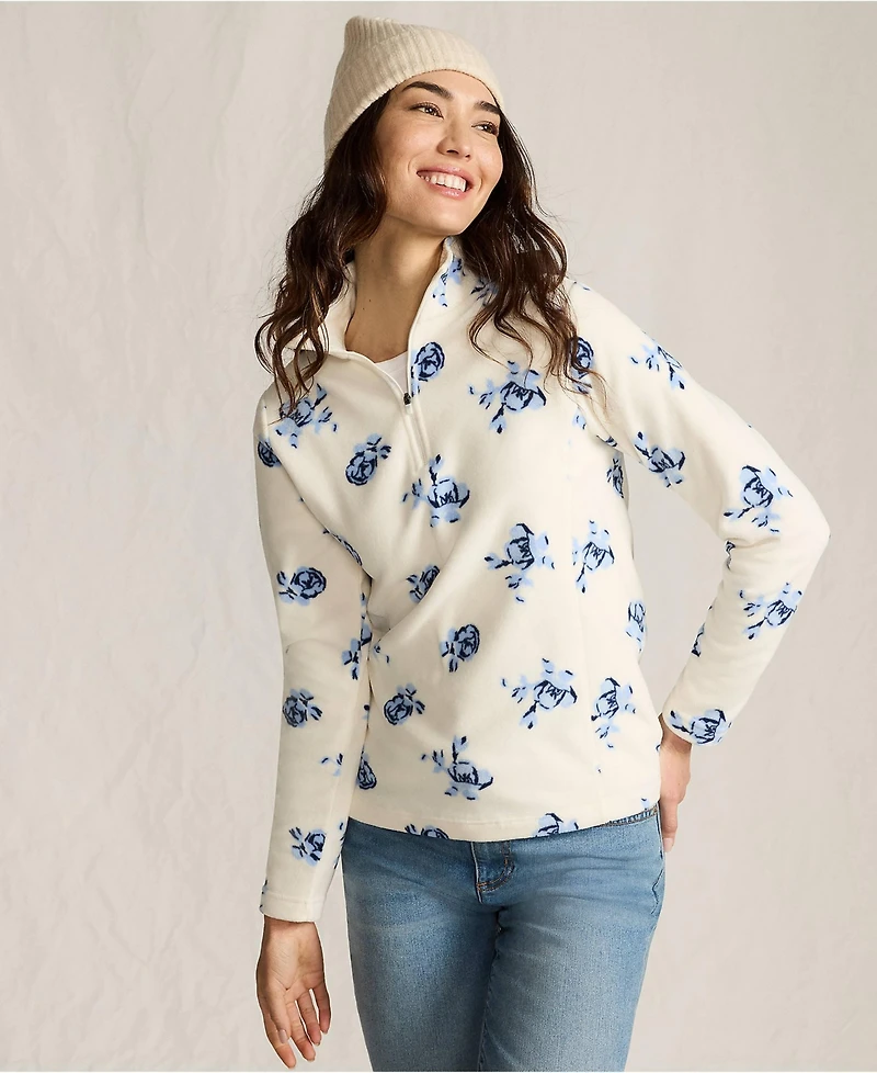 Lands' End Women's Petite Anyweather Fleece Quarter Zip Pullover