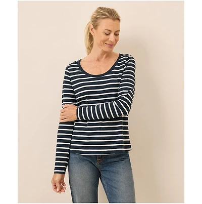 Pact Organic Cotton Softspun Long Sleeve Scoop Neck Tee