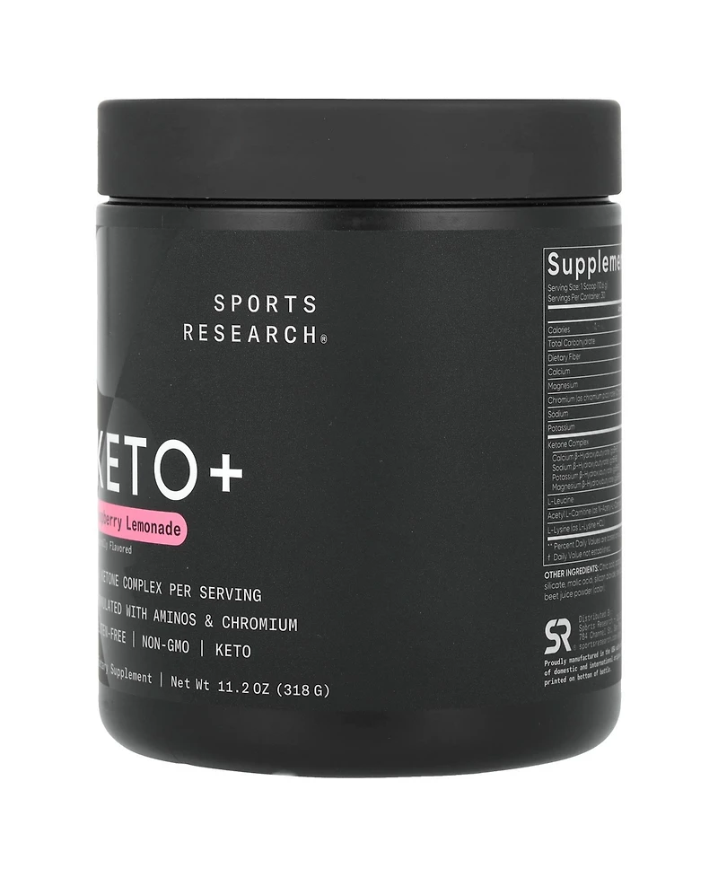Sports Research Keto Plus Exogenous Ketones with goBHB