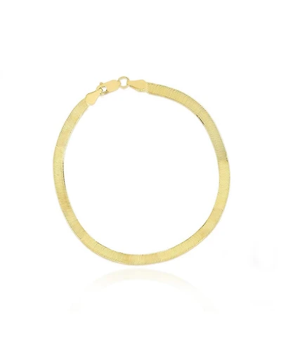 The Lovery Large Herringbone Bracelet 14K Yellow Gold - 5 millimeters - 8 inches
