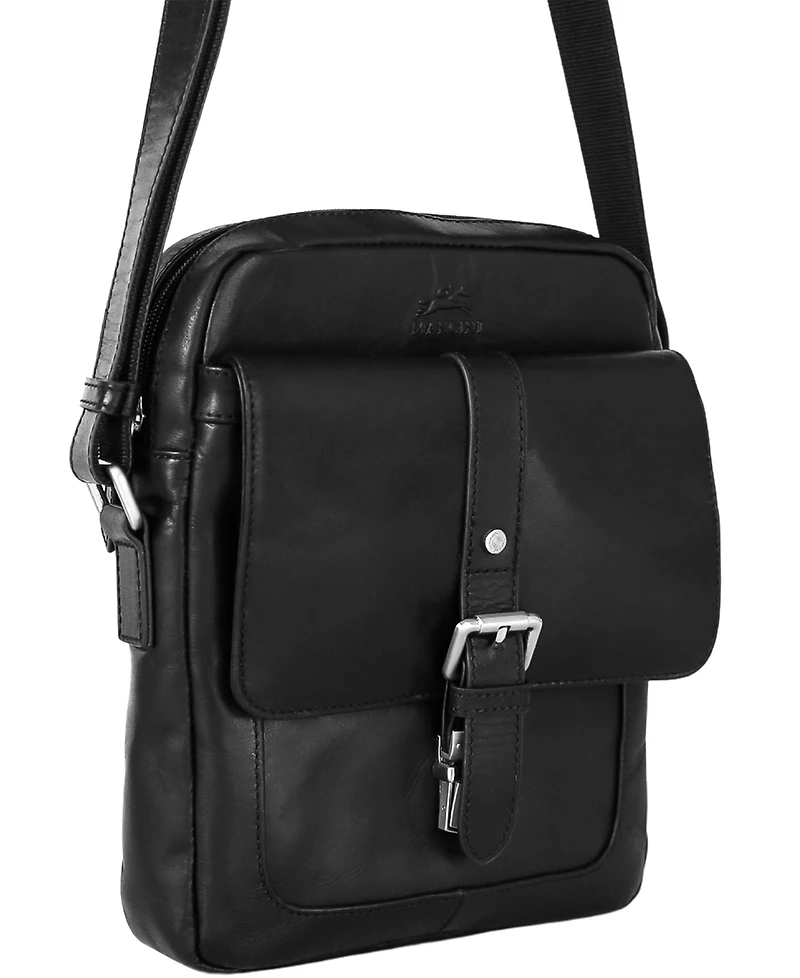 Mancini Men's Leather Crossbody Bag