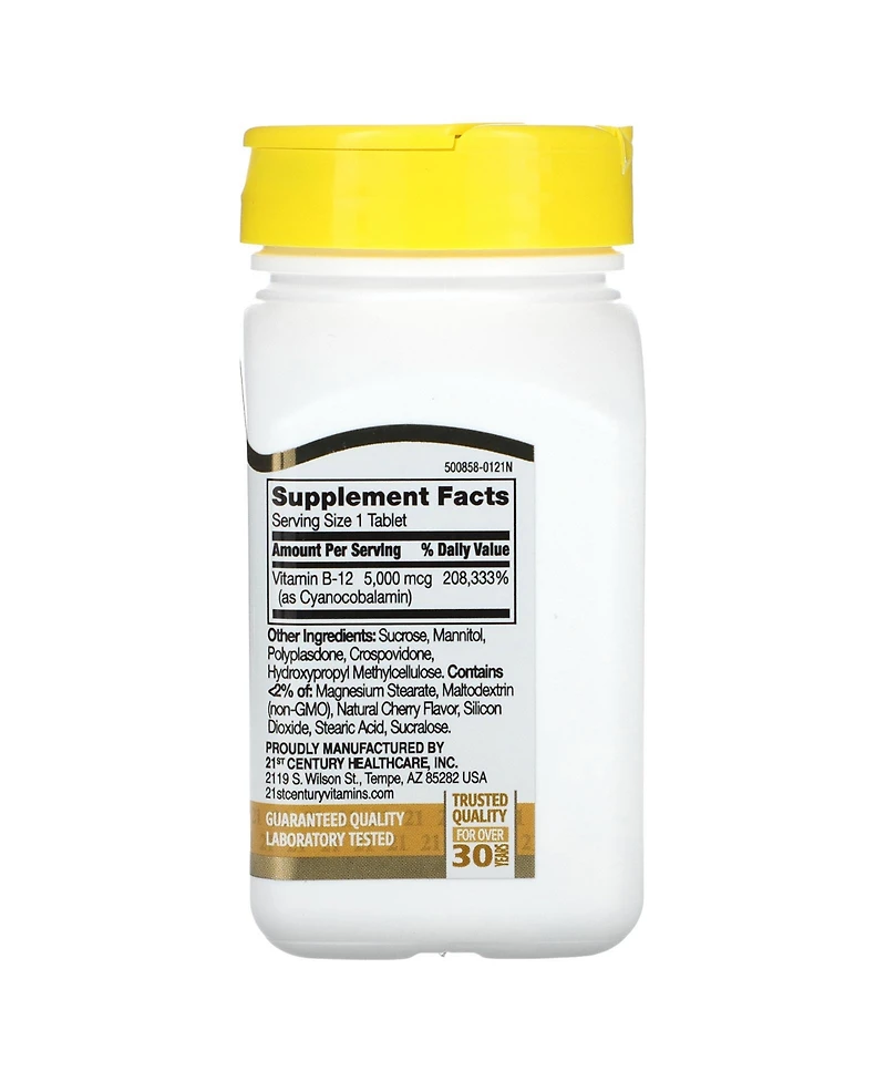 21st Century Vitamin B-12 Cherry 5 000 mcg