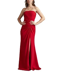 Tadashi Shoji Women's Dorsett Pleated Crepe Gown