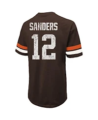Majestic Men's Shedeur Sanders Brown Cleveland Browns 2025 Nfl Draft Oversized T-Shirt
