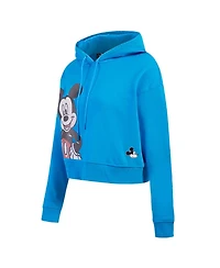 Freeze Max Women's Blue Mickey Friends Best Cropped Pullover Hoodie