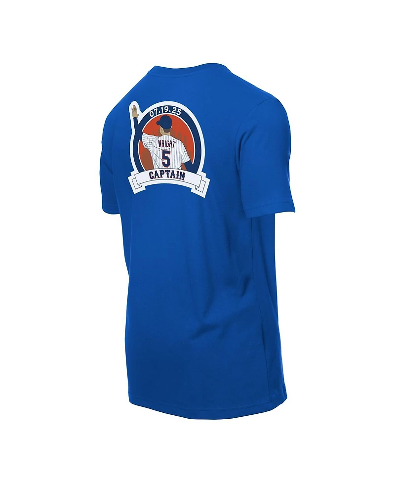 New Era Men's David Wright Royal New York Mets Retired Player Graphic T-Shirt