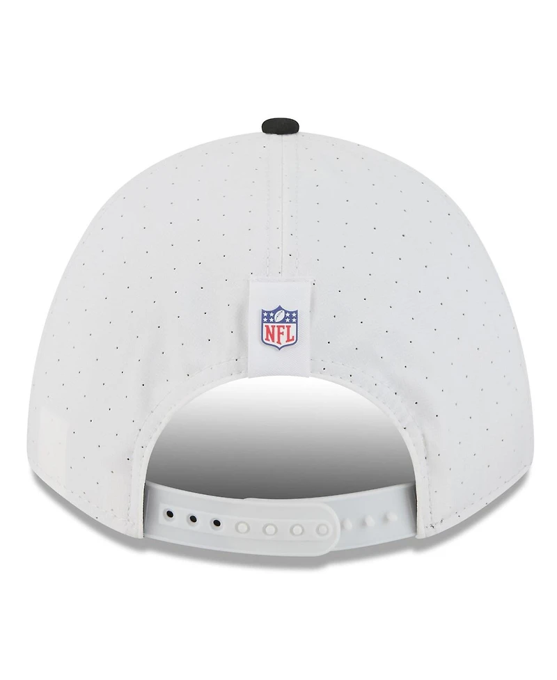 New Era Men's White/Black New Orleans Saints 2025 Nfl Training Camp A-Frame 9FORTY Adjustable Hat