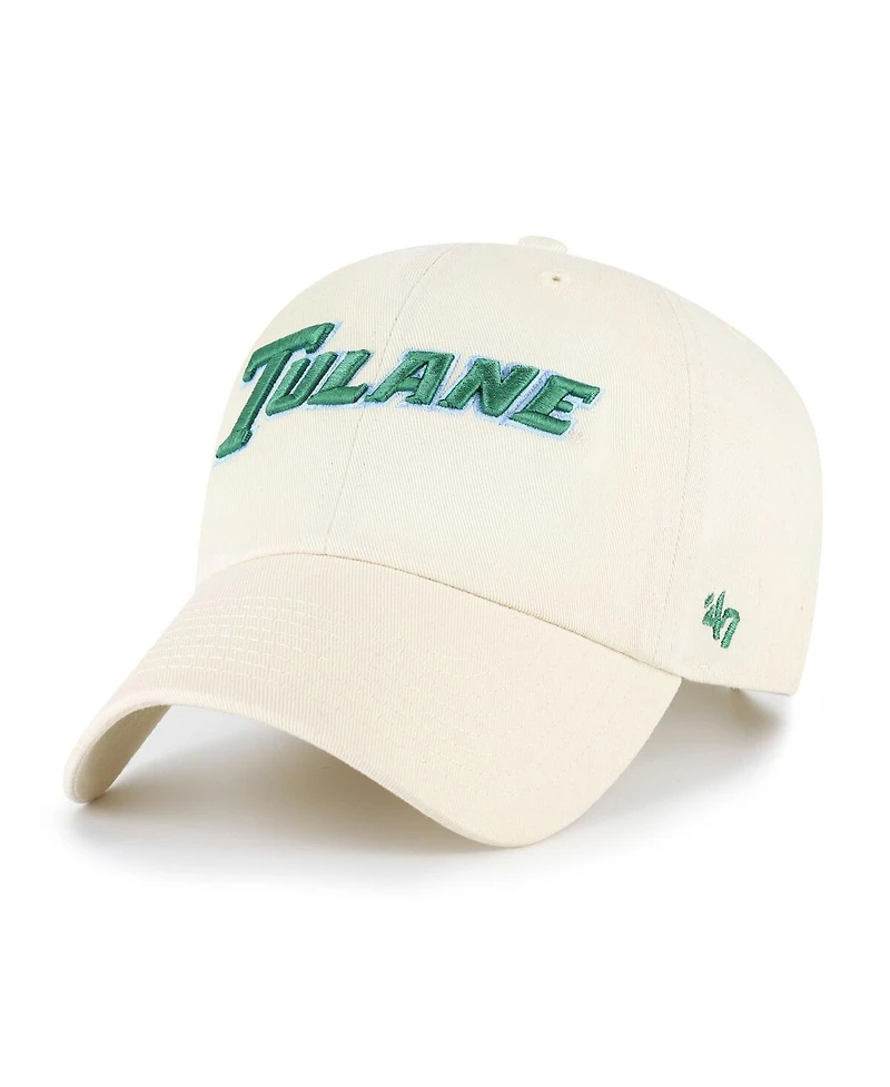 '47 Brand Men's Sand Tulane Green Wave Clean Up Adjustable Hat