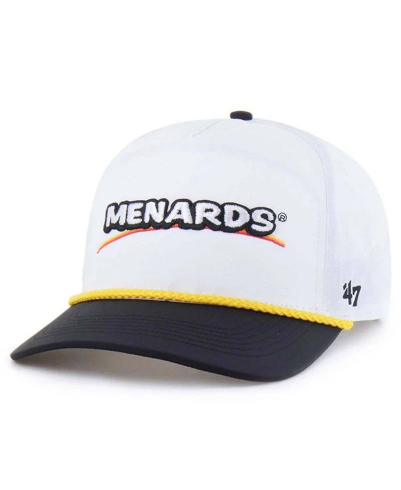 '47 Brand Men's White/Black Ryan Blaney Brrr Menards Rope Hitch Adjustable Hat