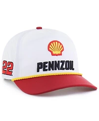 '47 Brand Men's White/Red Joey Logano Brrr Shell-Pennzoil Rope Hitch Adjustable Hat