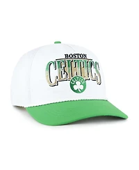 '47 Brand Men's White/Kelly Green Boston Celtics Tribute Two-Tone Hitch Adjustable Hat