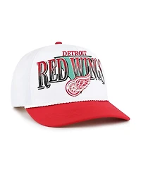 '47 Brand Men's White/Red Detroit Red Wings Tribute Hitch Adjustable Hat