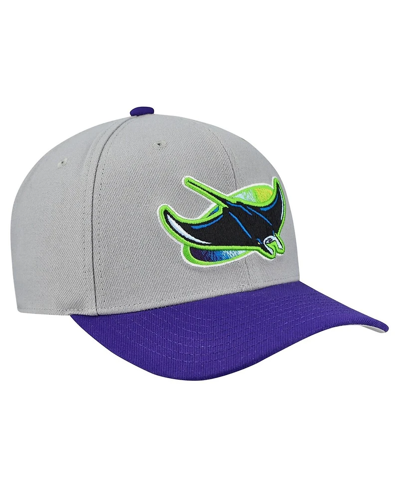 Mitchell & Ness Men's and Women's Gray Tampa Bay Rays Basic Coop Pro Adjustable Hat
