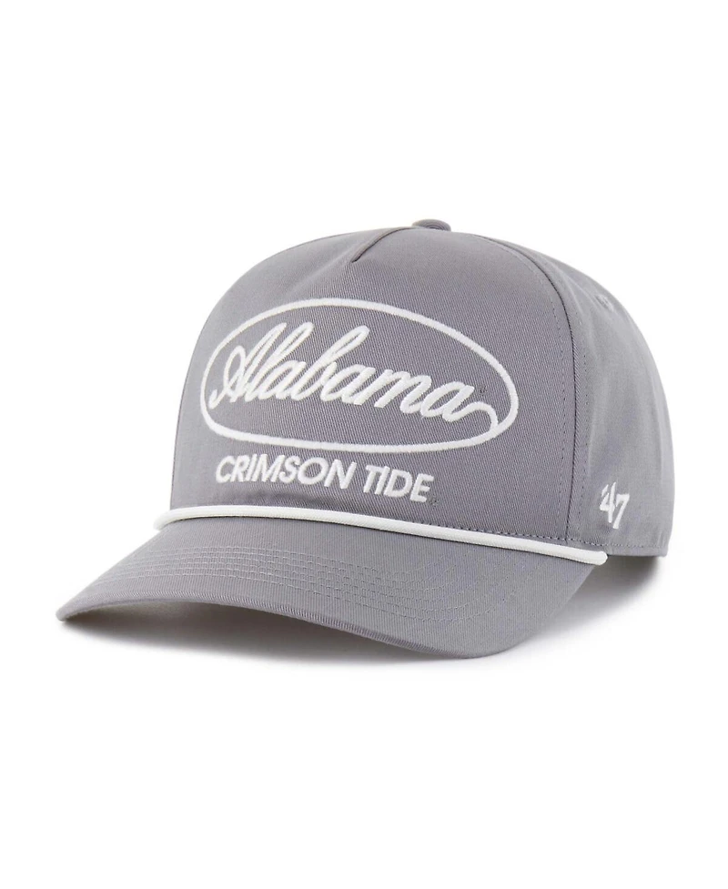 '47 Brand Men's Gray Alabama Crimson Tide Contemporary Basics Foundational Rope Hitch Adjustable Hat