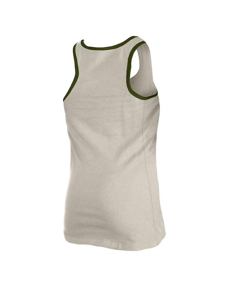 New Era Women's Cream Atlanta Braves Armed Forces Tank Top