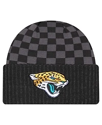 New Era Men's Black Jacksonville Jaguars Checkered Cuffed Knit Hat