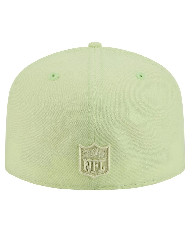 New Era Men's Light Green Bay Packers Color Pack A-Frame 59FIFTY Fitted Hat