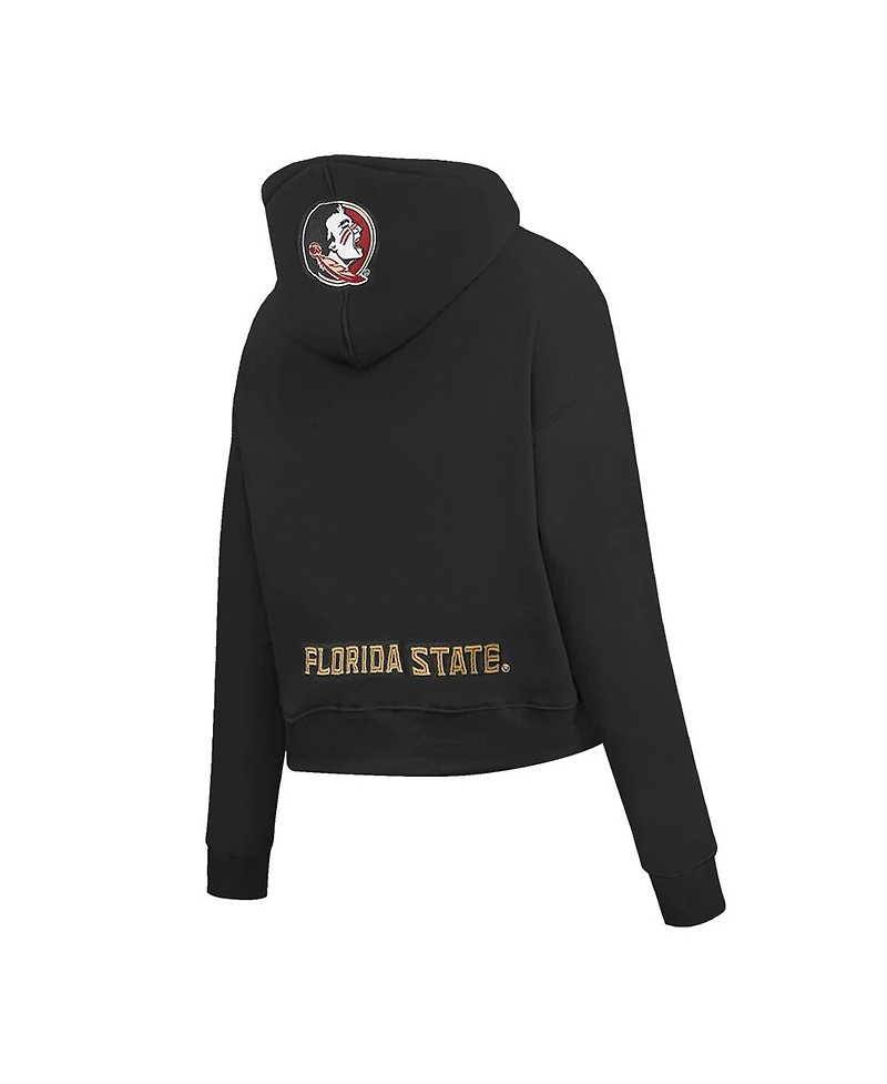 Pro Standard Women's Black Florida State Seminoles Game Day Sequin Full-Zip Hooded Jacket