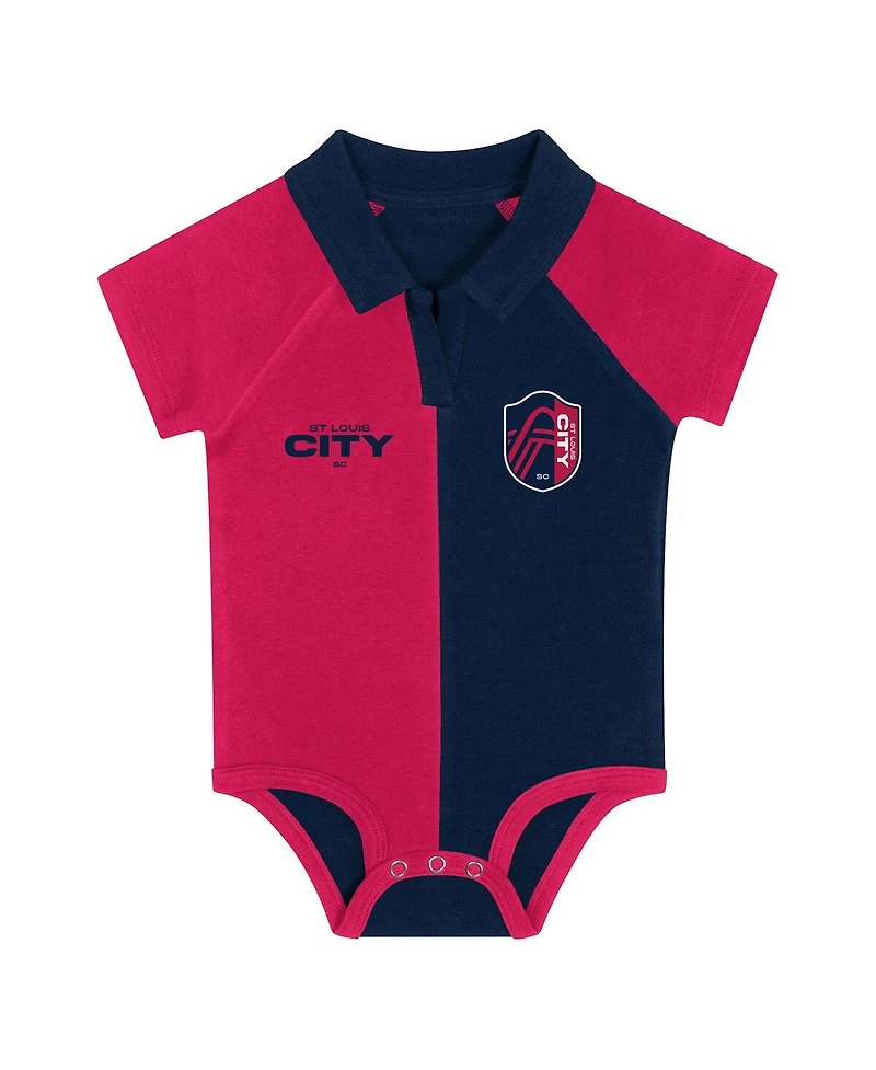Outerstuff Newborn Red St. Louis City Sc League Champ V-Neck Raglan Bodysuit