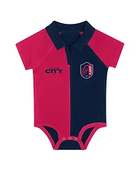 Outerstuff Newborn Red St. Louis City Sc League Champ V-Neck Raglan Bodysuit