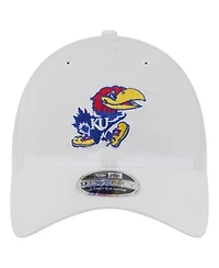 New Era Men's White Kansas Jayhawks Active Ripstop 9TWENTY Adjustable Hat