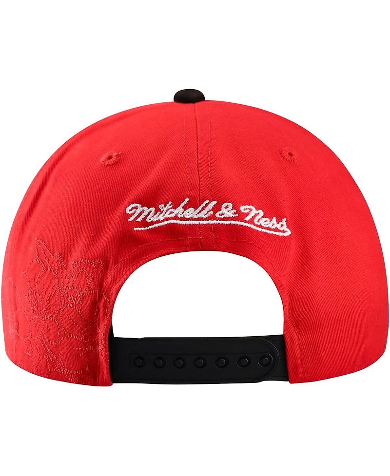 Mitchell & Ness Men's Red/Black Detroit Red Wings May Flowers Pro Crown Adjustable Hat