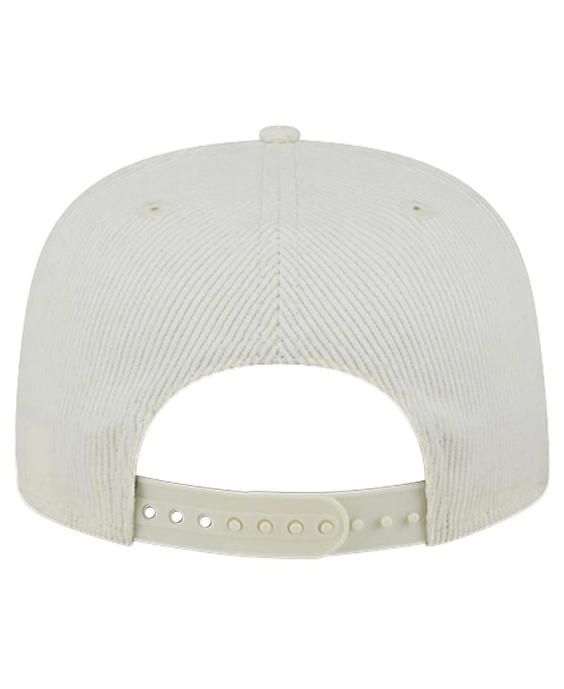 New Era Men's White Charlotte Fc Throwback Corduroy Golfer Adjustable Hat