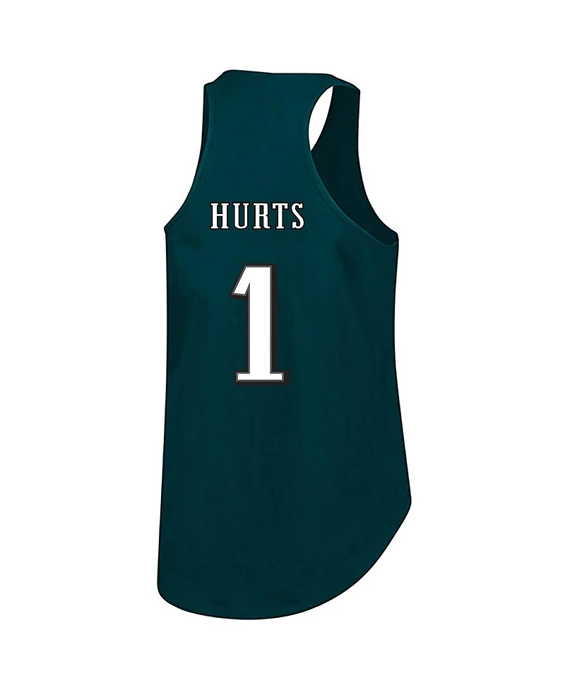 Fanatics Women's Jalen Hurts Green Philadelphia Eagles Plus Name Number Tank Top