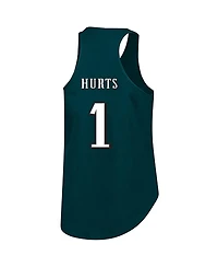 Fanatics Women's Jalen Hurts Green Philadelphia Eagles Plus Name Number Tank Top