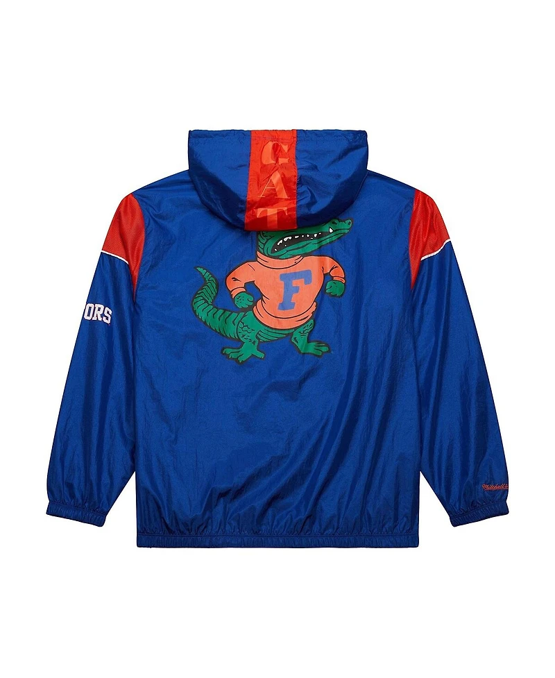Mitchell & Ness Men's Royal Florida Gators Anorak Vintage Logo Half-Zip Hoodie
