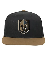 Mitchell & Ness Big Boys and Girls Black/Gold Vegas Golden Knights Core Team Two-Tone Snapback Hat