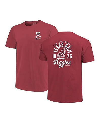 Image One Men's Maroon Texas A M Aggies Comfort Colors Mascot Overlay T-Shirt