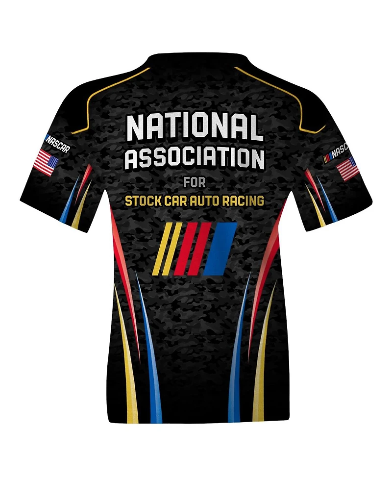 Checkered Flag Sports Big Boys and Girls Black Nascar Uniform T-Shirt
