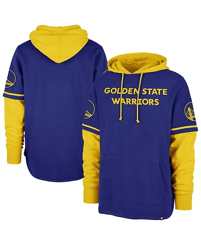 '47 Brand Men's Royal Golden State Warriors Trifecta Shortstop Pullover Hoodie