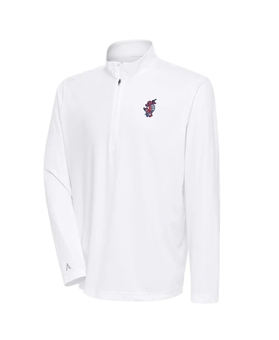 Antigua Men's White Florida Gators Swinging Gator Tribute Quarter-Zip Pullover Sweatshirt