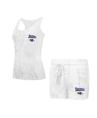 Concepts Sport Women's Baltimore Ravens Quartz Hacci Knit Tank Top Shorts Sleep Set
