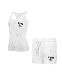 Concepts Sport Women's Denver Broncos Quartz Hacci Knit Tank Top Shorts Sleep Set