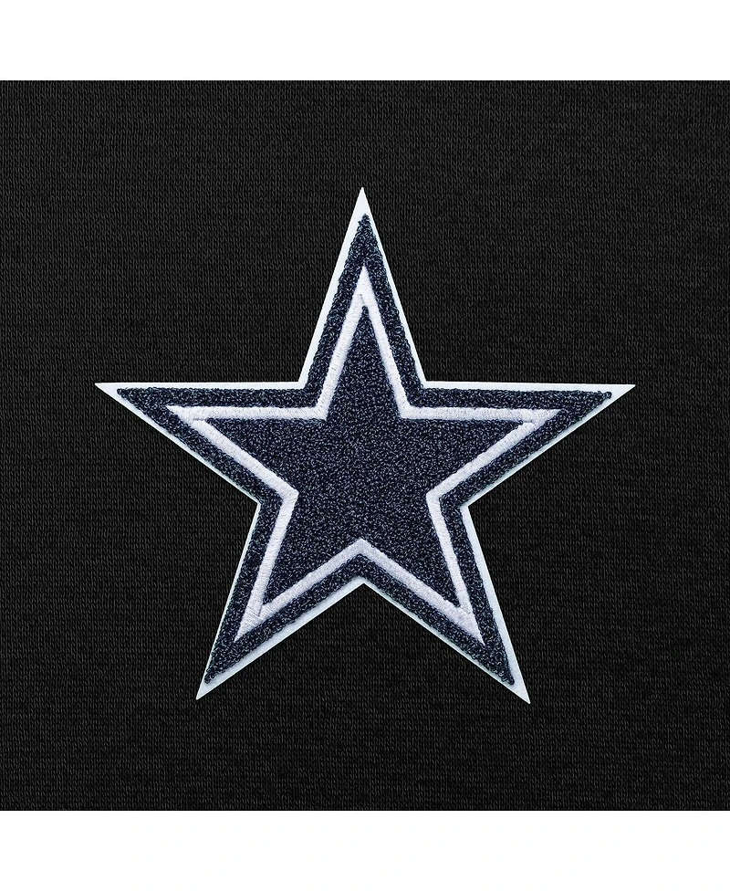 Antigua Men's Black Dallas Cowboys Victory Chenille Pullover Hoodie