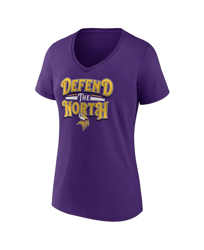 Fanatics Women's Purple Minnesota Vikings Back Home Again V-Neck T-Shirt