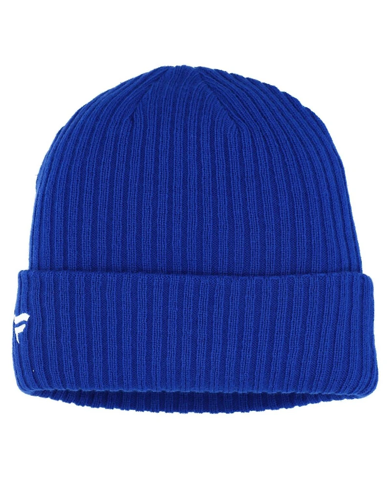 Fanatics Men's Royal New York Rangers Logo Cuffed Knit Hat