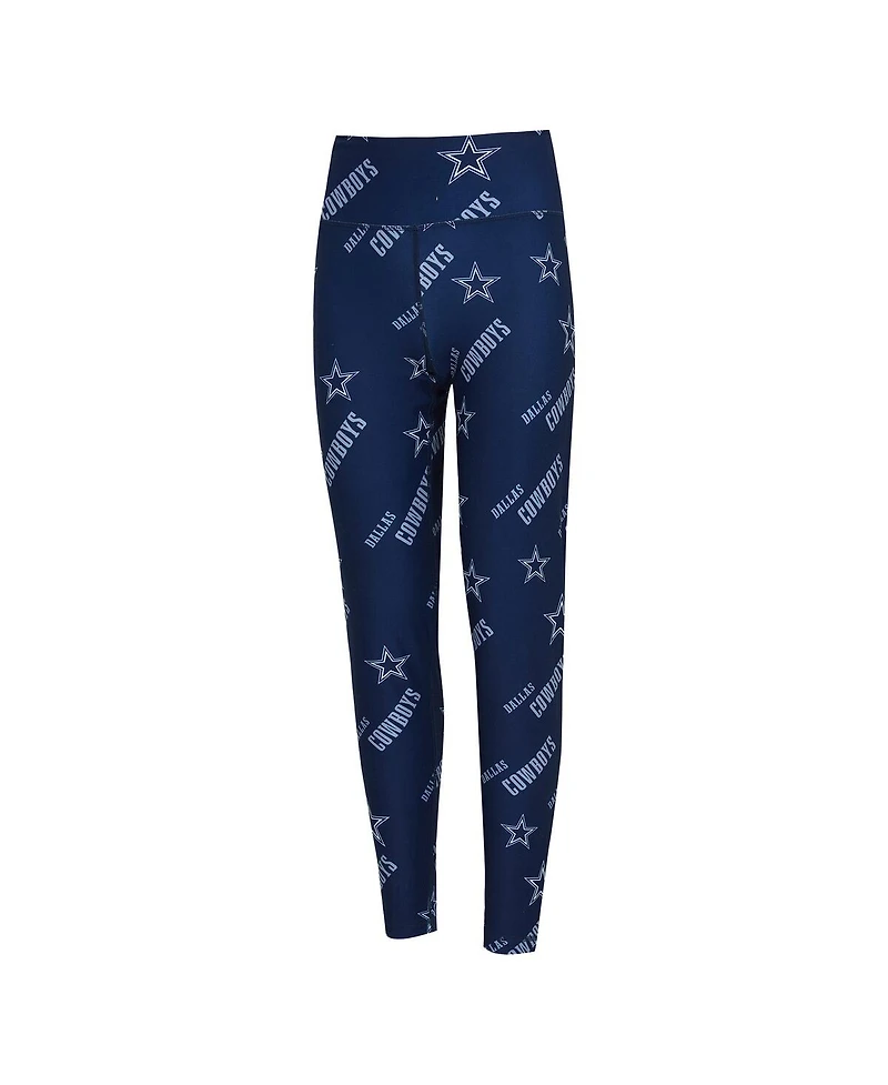 Concepts Sport Women's Navy Dallas Cowboys Breakthrough Allover Print Knit Sleep Leggings