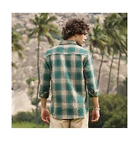 Campus Sutra Men's Buffalo Check Utility Shirt